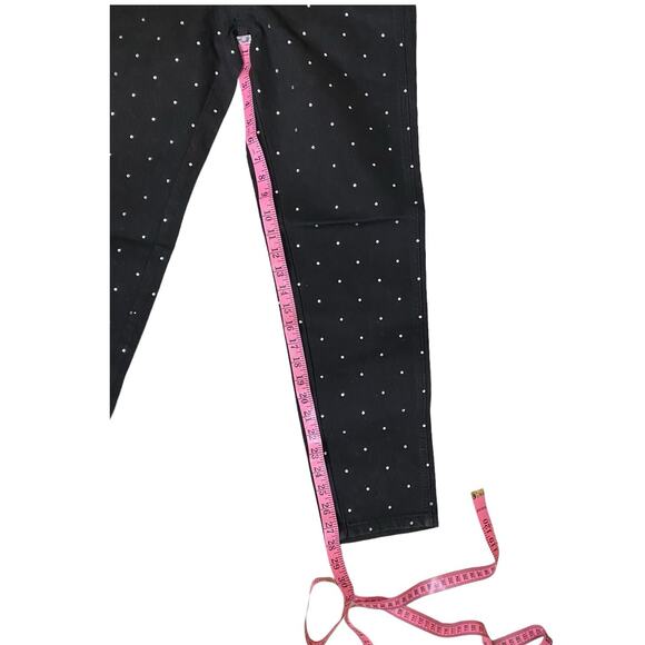 WEWOREWHAT Basic Crystal Embellished Black Overalls NEW Size Small - Picture 6 of 12